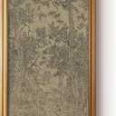 HUARCEY Gold Framed Canvas Wall Art, Antique Landscape Sketch, 16x24 Inch