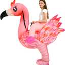 tasanor Inflatable Costume Adult,Ride On Flamingo Suit,Blow Up Halloween Costumes for Men/Women