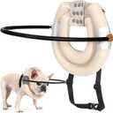 BECEMURU Blind Dog Collar, Blind Dog Cat Harness Guiding Bumper Dog Collar Ring Pet Anti-Collision Ring Protective Device, Adjustable, Lightweight, Help Build Confidence (XS) (Neck Girth:7.5-9.5")