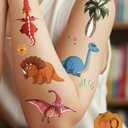 Dinosaur Temporary Tattoos for Kids  60PCS | Dinosaur Birthday Decorations, Dinosaur Party Favors, Dino Goodie Bag Fillers, Dinosaur tattoos for Boys & Girls