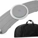 Gray Transfer Board with Turntable and Carry Bag, Heavy Duty Sliding Transfer Board for Wheelchair, Bed, Chair Transfers, Non-Slip Mobility Aid