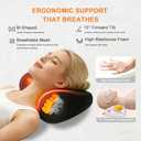 Shiatsu Neck Massager Pillow with Heat, 20 Nodes Deep Tissue Kneading Massage for Pain Relief, Back Shoulder Relaxation, Electric Cervical Support Pillow, Ideal Wellness Gift for Men Women