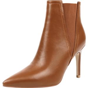 JOY IN LOVE Women's Ankle Boots Middle Heel Pointed Toe Stiletto Boots (8)