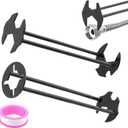 2 Pcs Basin Wrenchs Multifunctional Faucet Wrench for Undermount Sink, Under Sink Plumbers Wrenchs, Socket Wrench Plumbing Tools for Tight Spaces Kitchen Bathroom