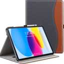 ZtotopCases for iPad 10th Generation Case 10.9 Inch 2022(A2696/A2757/A2777), Premium PU Leather Folio Stand Cover with Slot, Auto Wake/Sleep, Multi-Angles for iPad 10th Gen 10.9" Case, Denim Black