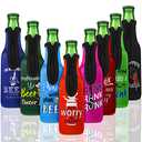 Perthlin 8 Piece Summer Beer Bottle Insulator Sleeve with Zipper Neoprene Insulated Jackets Keep Warm and Cold Beer Bottle Sleeves with Stitched Fabric Edges for Party