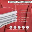 Car Seat Covers Full Set,Leather Waterproof Car Seat Cover,Airbag Compatible,Breathable Design,Suitable for Car,Truck,SUV (Burgundy) (5 Pack)