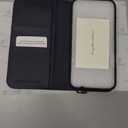 SHIELDON Genuine Leather Case Wallet for iPhone 17 Pro Max 6.9-inch 2025 | Foldable Kickstand, RFID Blocking 3 Credit Card Holder, Magnetic, Shock-Absorbent Phone Cover - Navy Blue