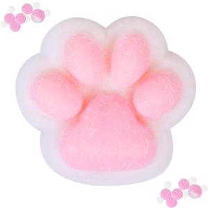 1pcs White Big 5in Squishy Cat Paw Squeeze Toys,Cat Paw Squishy,Cute Kawaii Squishies,Fur Ball,Jelly Kitty Funny Fidget Toys Novelty Things Suitable for Adults Kids