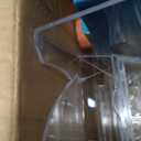 Kenond No Mess Bird Feeder Water Dispenser Set, Automatic Parrot Feeder Cage Accessories, Clear Parakeet Seed Container Food Drinker for Cage, Cockatiel Finch Lovebirds Budgies Canary (Blue)