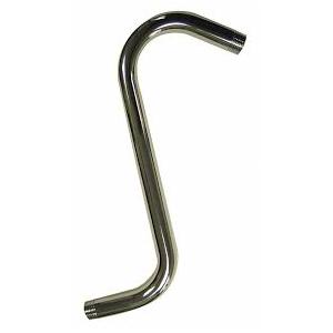 Shower Head Arm Stainless Steel High Rise S Shaped Shower Extensio Silver