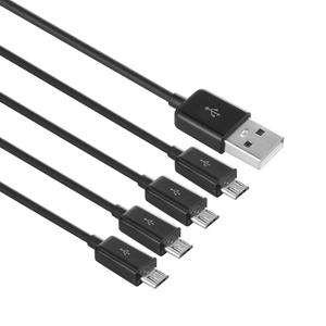  Micro USB Charge & Sync Cable, 4 Pack, Black