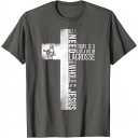 Christian Faith Jesus Christianity God Family Lacrosse T-Shirt (Blue, S)