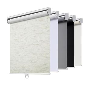 Cordless Roller Shades Blackout Blinds for Windows Room Darkening Rolled Up Shades with Spring System, UV Protection Natural Linen Fabric Window Shades Door Blinds for Home, 78" W x 72" H, Linen Cream
