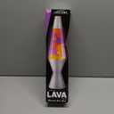 Lava Lite 21250400US2125 Lava the Original Silver Base Lamp with Yellow Wax in Purple Liquid, 14.5", Yellow/Purple