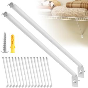 15pack Wire Shelving Support Bracket,White Wire Shelf Support Bracket,Can Be Combined With Wire Shelf Brackets 16 Inch,Wire Shelving Support Brackets For Provide Support For Shelves (12 in)