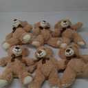 HyDren 6 Pcs Bear Stuffed Animal Plush Toys Soft Plush Dolls Bear Sleeping and Playing Toys for Baby Shower Decoration Boy(Long Plush,Light Brown)
