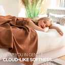 100% Cotton Waffle Weave Blanket King Size, Soft Lightweight Breathable Cozy Blankets for Bed Couch Home Dcor All-Season Use (Caramel, 104"x90")