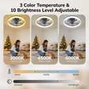 MOTCTQVD Ceiling Fans with Lights and Remote, 19.7" Dimmable LED, Black