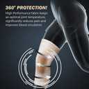 POWERLIX Leg Sleeve - Best Knee Brace for Leg Pain for Men & Women Knee Support for Running, Basketball, Volleyball, Weightlifting, Gym, Workout, Sports Please Check Sizing Chart (Beige, M)