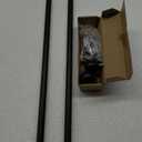 Black Curtain Rods 28 to 48 Inches(2.3-4 Feet),5/8 inch Splicing Drapery Rods,Small Curtain Rods Set,Size: 18''-45'',Matte Black