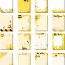 16 Pieces Bee Sticky Notes Bee Notepads 4x3 Inch Adhesive Honey Bee Memo Notes Cute Bee Note Pads for School Office Home Supplies Students Teachers Gift