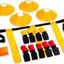 Franklin Sports Flag Football Set - 10 Player Flag Football Belts for Adult + Youth - Equipment Cones + Field Marker Included - 5 v 5 Set