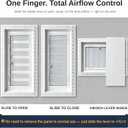 14x14 Flush Wall Vent Cover, Manual Adjustable Damper, Metal Framed Ac Vent