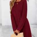 PRETTYGARDEN Women's Swimsuit Cover Up 2025 Summer Bathing Suit Swimwear Crochet Knit Dress Fashion Beach Vacation Clothes (Red, XL)