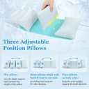 Head Stabilizing Pillow Neck Stabilizer Wedge for Sleeping Upright After Cervical Fusion Surgery Cradle Medical Positioning Bedridden Patient Posture Corrector(Cooling Fabric)