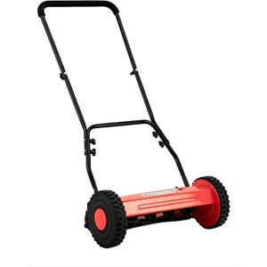IDEALHOUSE Quiet Eco-Friendly Hand Push Reel Lawn Mower – 16-Inch 5-Blade