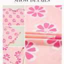 Dokotoo Womens Tops Crewneck Floral Print Short Sleeve Summer T Shirts for Women Casual Loose Fit Blouses (Pink, S)