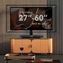 Universal Swivel/Table Top TV Stand 27 to 60 inch TVs 80 Degree Swivel, 4 Level Height Adjustable, Heavy Duty Tempered Glass Base, Holds up to 99lbs Screens, HT04B-001