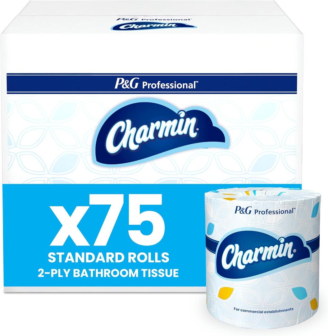 Charmin Commercial Bathroom Tissue, Septic Safe, Individually Wrapped, 2-Ply, White, 450 Sheets/roll, 75 Rolls/carton