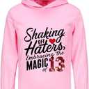 The Cotton Cartoon Hoodie Hooded Pullover Sweatshirt, Cute Clothes Hoodies (Pink)