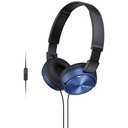 Sony MDR-ZX310AP ZX Series Wired On Ear Headphones with mic, Blue