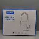 Bronze Kitchen Faucet with Pull Down Sprayer, Oil Rubbed Bronze Single Handle High Arc Commercial Farmhouse Kitchen Sink Faucet with Deck Plate