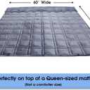 Ultra Plush Weighted Blanket - | *Great for Winter* | Minky Warm Luxury - (60"x80", 15 lb) | Designer Blanket | One Piece Construction | Enjoy Quality Sleep Anywhere, Queen