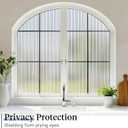 Haton Reeded Glass Window Privacy Film, Static Cling Non-Adhesive Frosted Film, UV Blocking Heat Control Removable Window Sticker for Bathroom Door Home Office, 35.4" x 78.7"