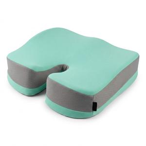 Zruhwt Patented Pressure Relief Seat Cushion for Long Sitting Hours on Office/Home Chair, Car, Wheelchair - Extra-Dense Memory Foam for Hip, Tailbone, Coccyx, Sciatica - Wellness Green