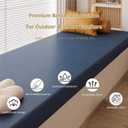 Outdoor Waterproof Bench Cushion 30x16x2 inches, High-Density Comfortable Memory Foam Cushion, Anti-slip Smooth Zipper And Fade Resistant Seat Pad For Patio Garden Swing Porch Furniture - Dark Blue
