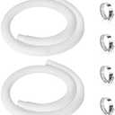 2 Pcs 1.25" Pool Hose, 59" Long Accessory Pool Pump Replacement Hoses, Compatible with All Above Ground Pool Filter Pumps that Use 1 1/4 Diameter Hoses, White