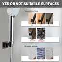 Shower Head Holder Adjustable Handheld Shower Head Bracket Adhesive Shower Wall Mount Holder Brass Shower Wand Holder Oil-Rubbed Bronze, Glue Installation