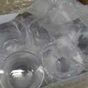 YOUBET 36 Pack Clear Plastic Wine Glasses - 10 OZ Disposable Square Wine Glasses with Stem for Wedding & Party & Anniversary