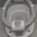 Baby Bath Seat for Babies 5 Months & Up - Non-Slip Bath Seat for Sitting Up, Soft Cushion & Compact Design, Toddler Bathtub Seat (Grey)