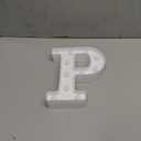 Pooqla LED Marquee Letter Lights Sign, Light Up Alphabet Letter for Home Party Wedding Decoration P (Warm White)