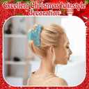 4 Pcs Christmas Hair Claw Clips for Women Girls Green Gold Hair Clips Cute Rhinestone Red Blue Banana Clamp for Christmas Women Accessories