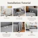 HOMERILLA Sectional Couch Covers for Sectional Sofa L Shaped Sofa Cover Blanket 2 Pieces L Shape Furniture Protector for Pets Dogs (Light Grey, XX-Large)