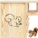 Extra Large Wooden Squirrel House Outdoor - Premium Wood Squirrel Nesting Box,Squirrel Boxes for Outside,Shelter Breeding Living Residence,Squirrel Houses Owl House Bird Houses for Wildlife Lovers
