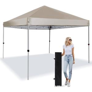 Canopy Tent 8X8 FT,Instant Pop Up Shelter w/Carry Bag,4 Ropes,Adjustable Straight Leg Heights,8X8 FT Top Shelter Tents for Parties,Garden,Commercial Event,Black
